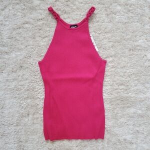 INC International Concepts Fuchsia Ribbed Tank Top